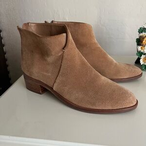 Soludos Tan Suede Ankle Boots